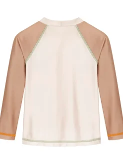 Badeshirt in Beige/ Hellbraun