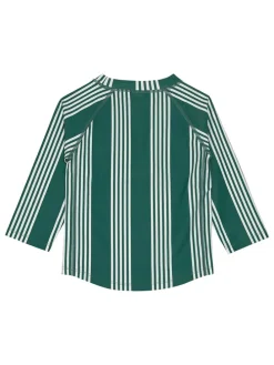 Badeshirt in Grün/ Weiß