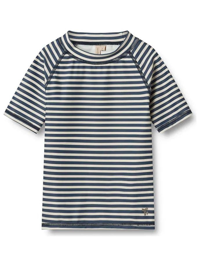 Badeshirt "Jackie" in Dunkelblau/ Weiß