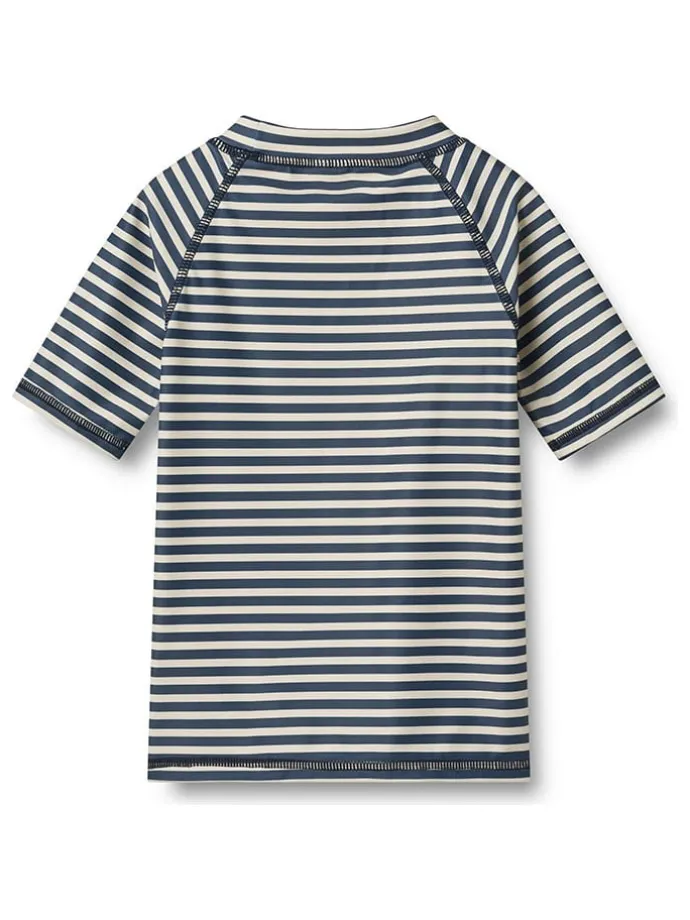 Badeshirt "Jackie" in Dunkelblau/ Weiß
