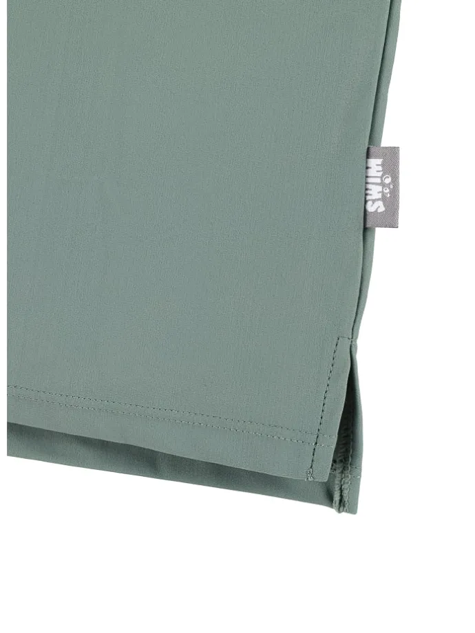 Badeshirt langarm uni in dunkelgrün