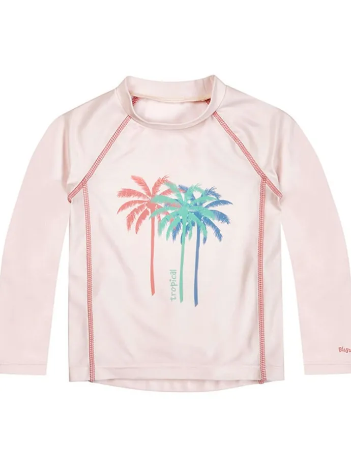 Badeshirt "Palmen" in Rosa