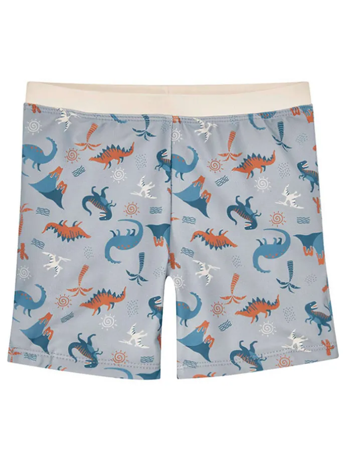 Badeshorts "Dino" in Grau/ Bunt