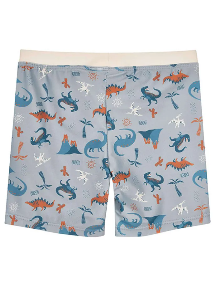 Badeshorts "Dino" in Grau/ Bunt
