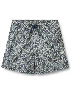 Badeshorts "Hansi" in Creme/ Blau