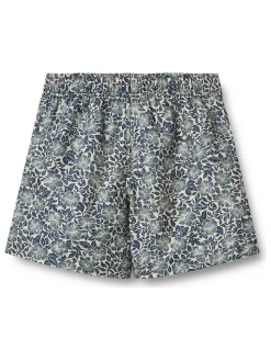 Badeshorts "Hansi" in Creme/ Blau