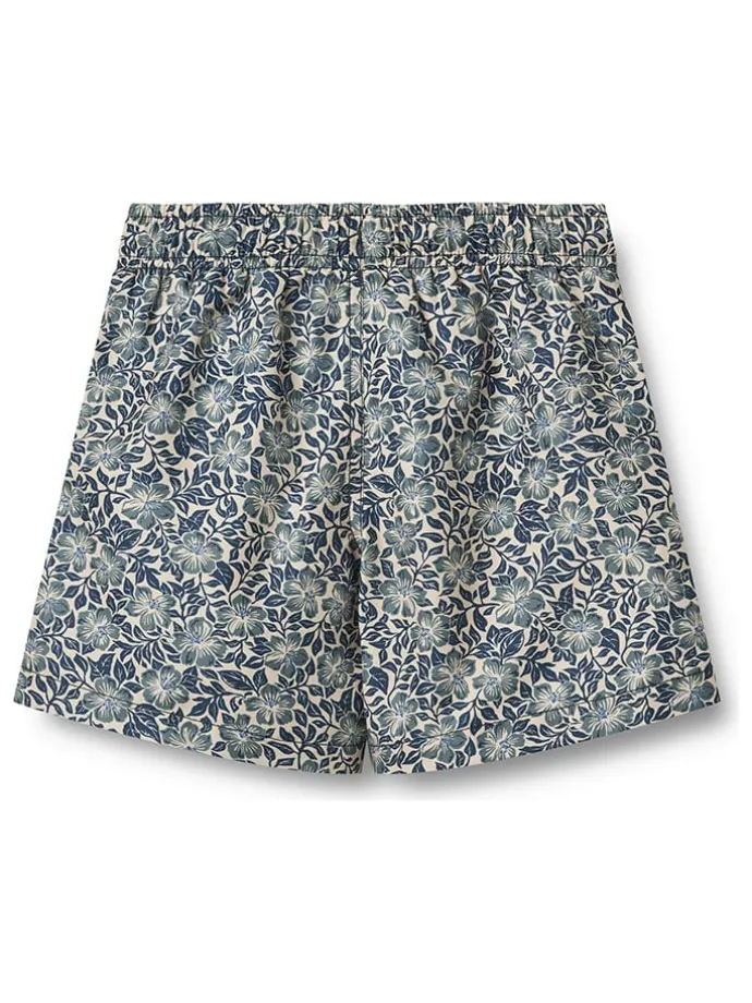 Badeshorts "Hansi" in Creme/ Blau