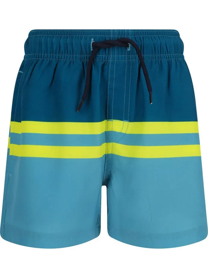 Badeshorts in Blau/ Gelb