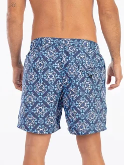 Badeshorts in Blau/ Hellblau