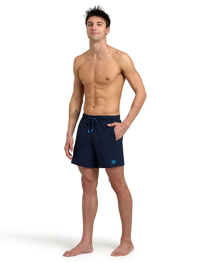 Badeshorts in Dunkelblau/ Türkis