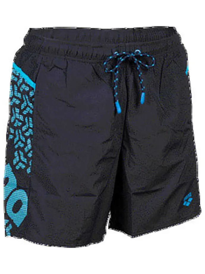 Badeshorts in Dunkelblau/ Türkis