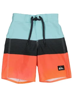 Badeshorts in Orange/ Hellblau