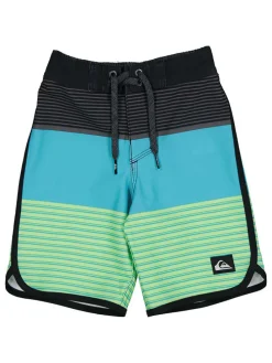 Badeshorts in Schwarz/ Blau/ Grün