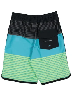 Badeshorts in Schwarz/ Blau/ Grün