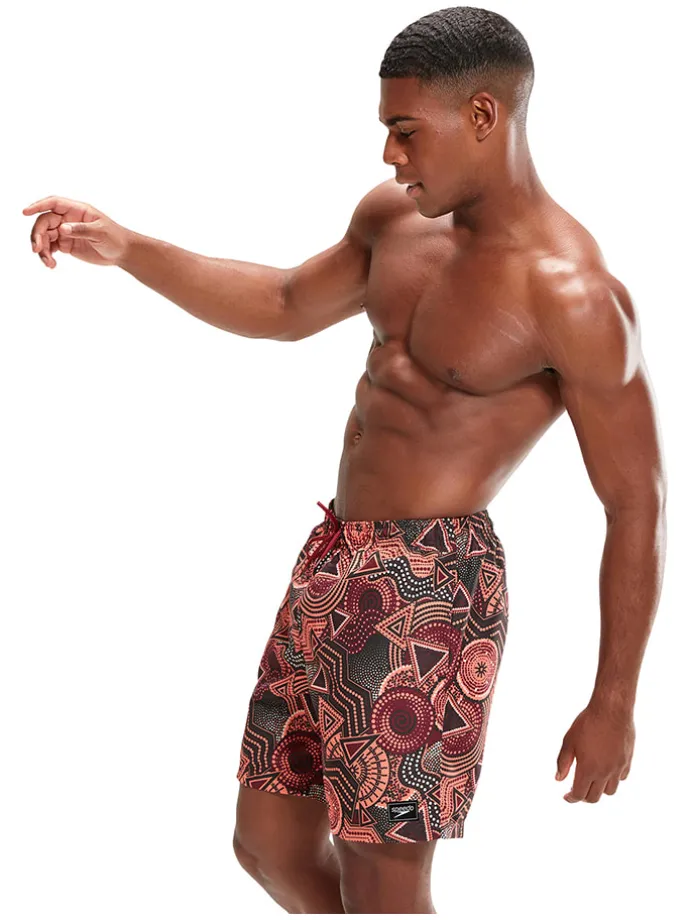 Badeshorts in Schwarz/ Bunt