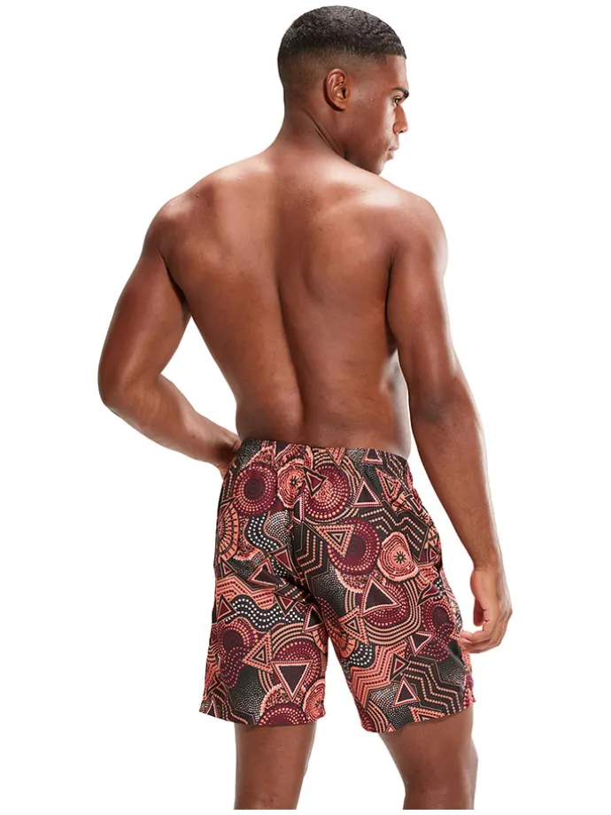 Badeshorts in Schwarz/ Bunt