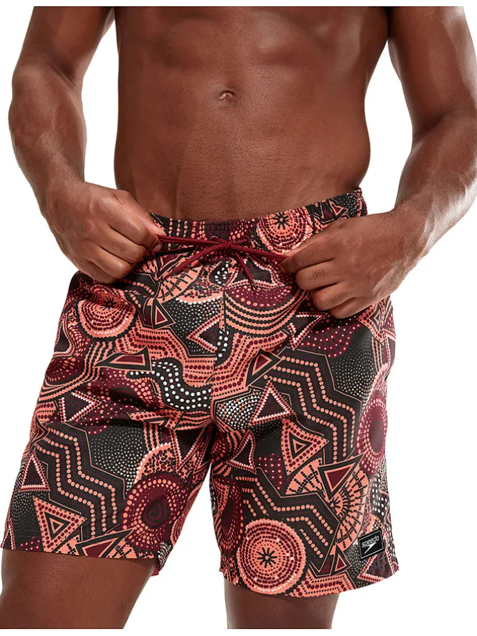 Badeshorts in Schwarz/ Bunt