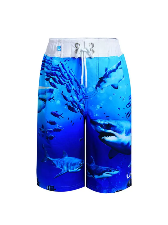 Badeshorts "Laguna" in Blau/ Weiß