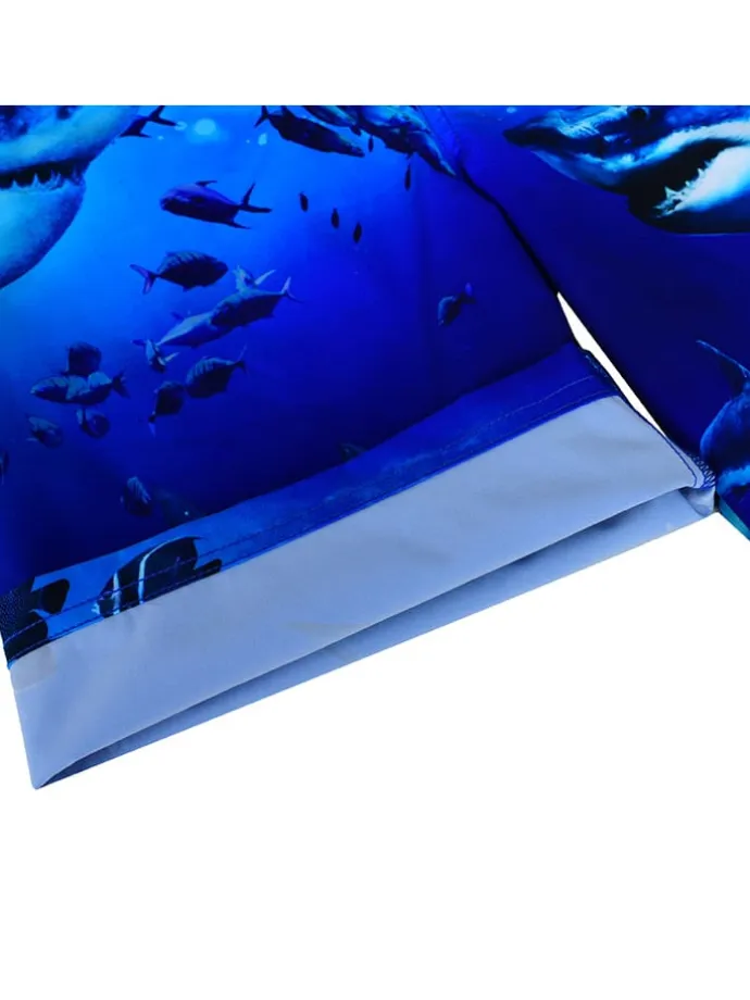 Badeshorts "Laguna" in Blau/ Weiß