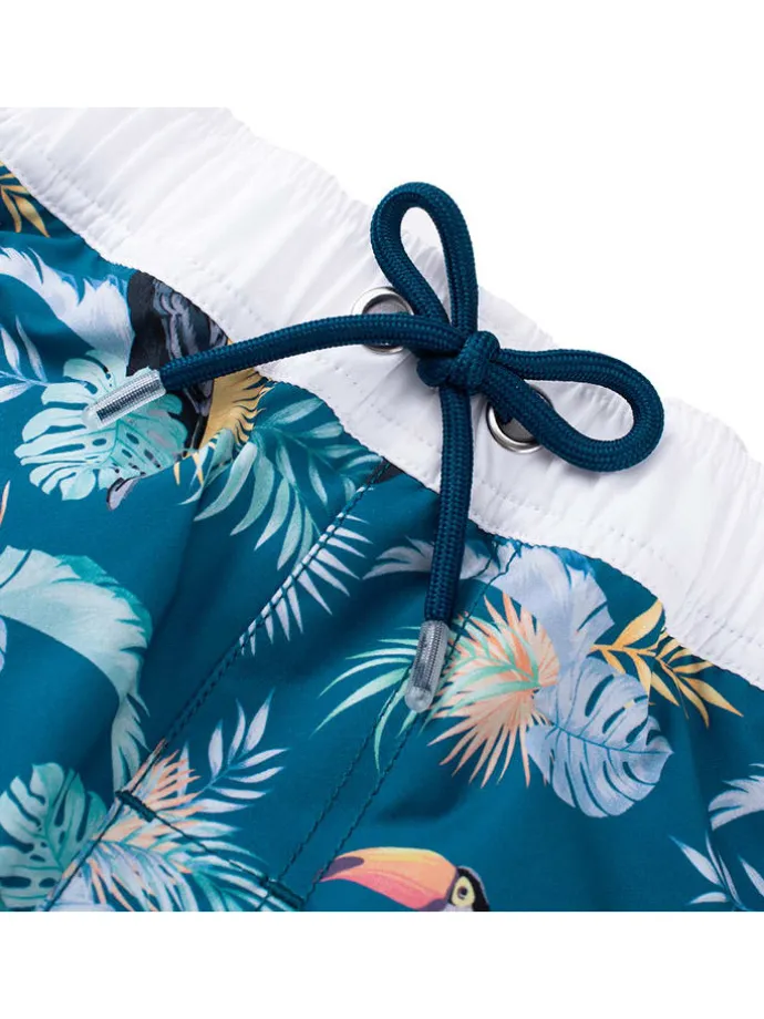 Badeshorts "Neith" in Dunkelblau/ Bunt