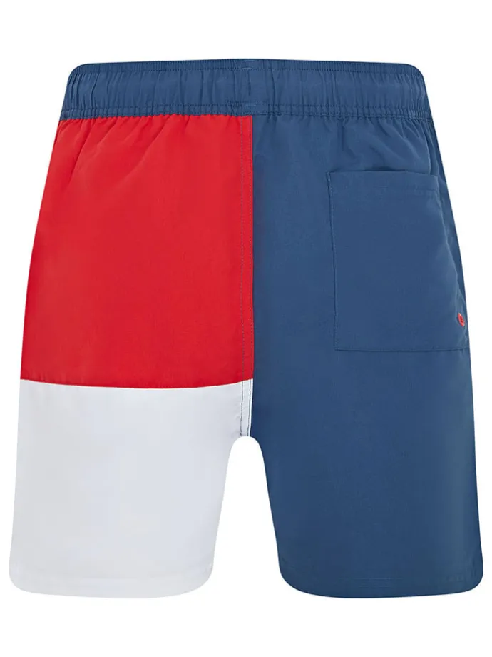 Badeshorts "Roscoe" in Dunkelblau/ Rot/ Weiß