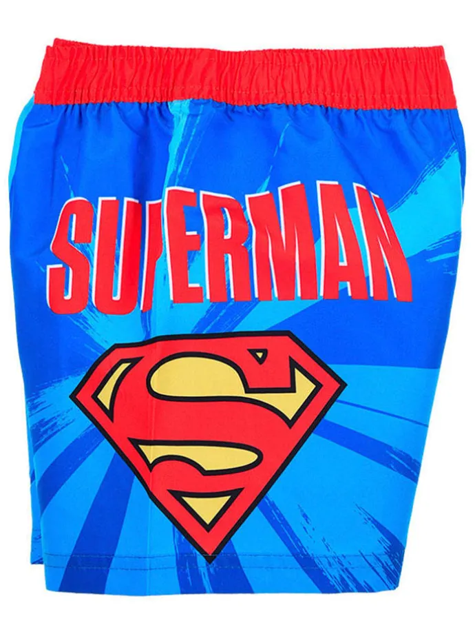Badeshorts "Superman" in Blau/ Rot