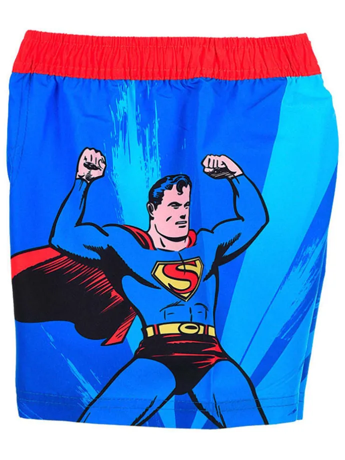 Badeshorts "Superman" in Blau/ Rot