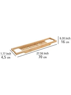 Badewanneneinlage in Hellbraun - (B)70 x (H)4,5 x (T)16 cm