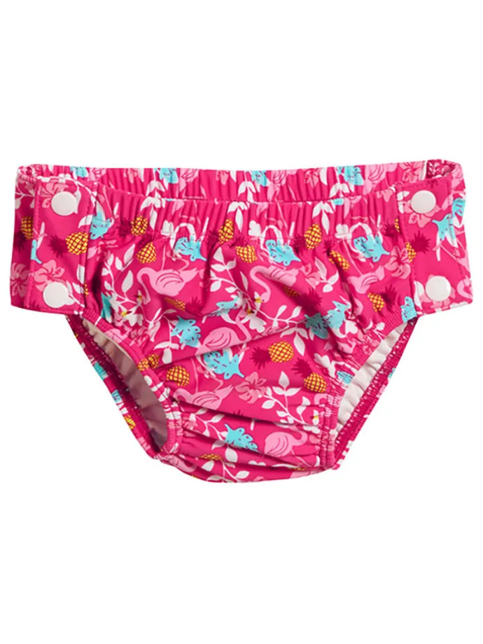 Badewindel "Flamingo" in Pink/ Türkis