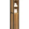 Badezimmer-Hochschrank in Braun - (B)30 x (H)168 x (T)28cm