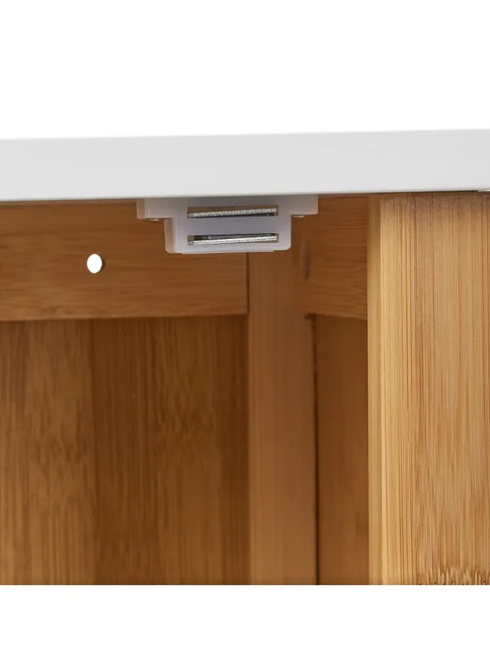 Badezimmerschrank in Natur/ Weiß - (B)34,5 x (H)60 x (T)21 cm