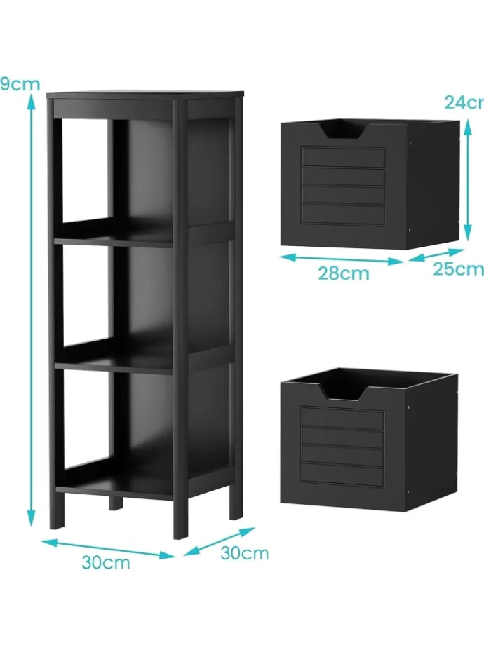 Badezimmerschrank in Schwarz