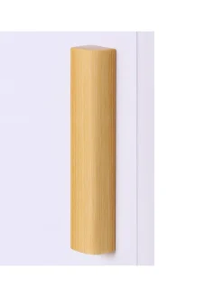 Badezimmerschrank in Weiß/ Natur - (B)33 x (H)169 x (T)31 cm