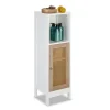 Badezimmerschrank in Weiß/ Natur - (B)30 x (H)96,5 x (T)30 cm