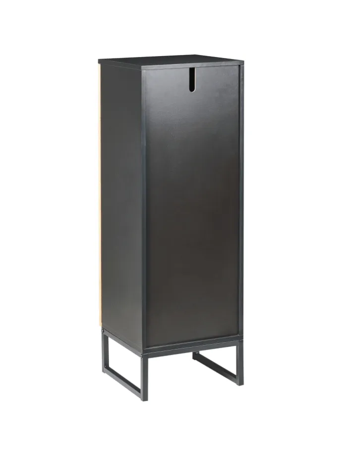 Badezimmerschrank MISCANTI in Braun/Schwarz - (W) 30 x (H) 90 x (L) 30 cm