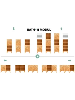 Badschrank in braun