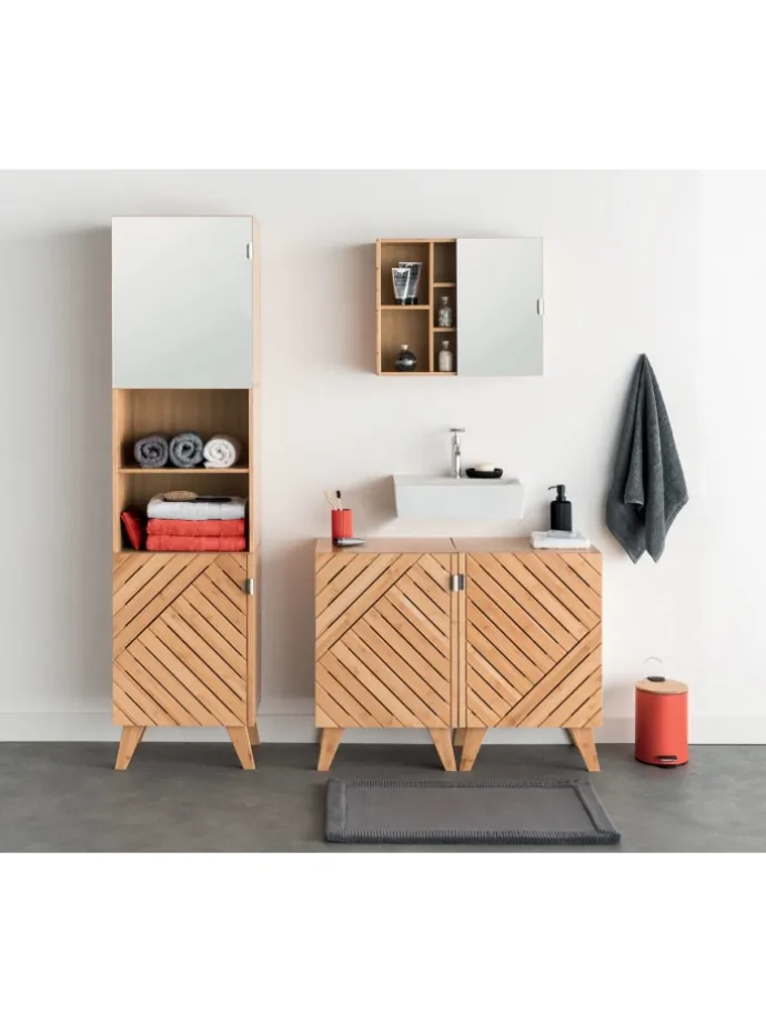 Badschrank in braun