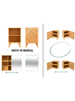 Badschrank in braun