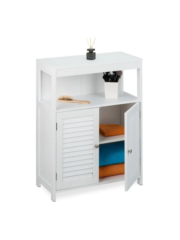 Badschrank in Weiß - (B)60 x (H)80 x (T)29 cm
