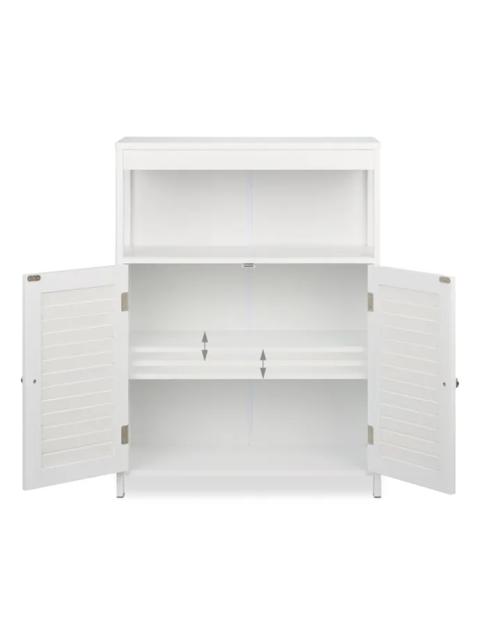 Badschrank in Weiß - (B)60 x (H)80 x (T)29 cm