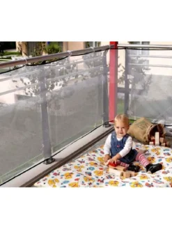 Balkon-Sicherheitsnetz in braun