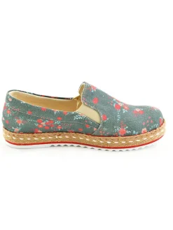 Ballerinas in Blau/ Rot