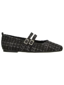Ballerinas in Schwarz/ Silber