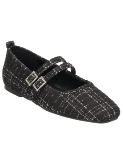 Ballerinas in Schwarz/ Silber