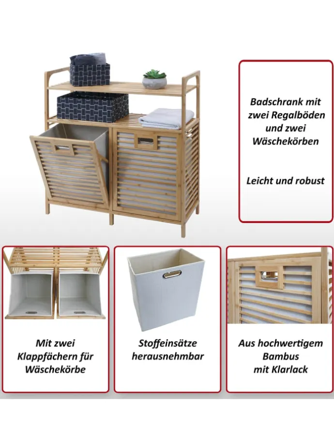 Bambus Badezimmerschrank N83