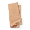 Bambus Musselin Decke - Amber Apricot in Apricot 80 x 80