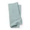Bambus Musselin Decke - Aqua Turquoise in Türkis 80 x 80