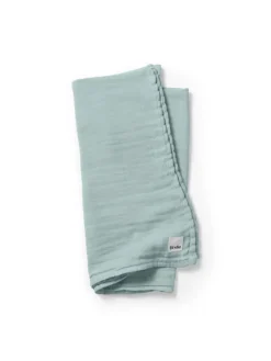 Bambus Musselin Decke - Aqua Turquoise in Türkis 80 x 80