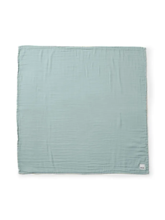 Bambus Musselin Decke - Aqua Turquoise in Türkis 80 x 80