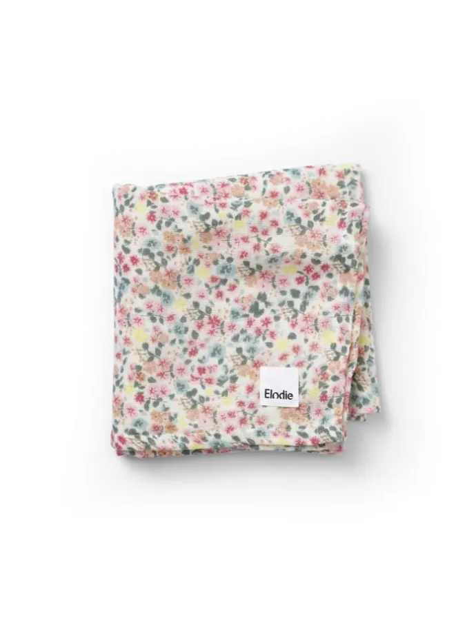 Bambus Musselin Decke - Floating Flowers in Bunt 80 x 80